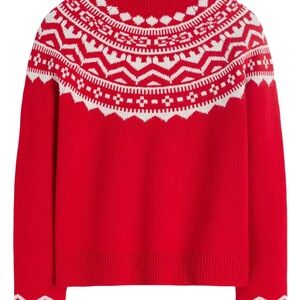 Boden Red & White Sweater